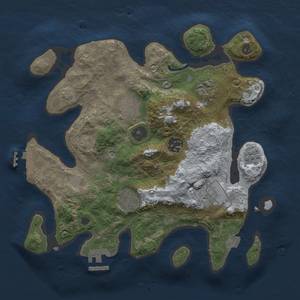 Thumbnail Rust Map: Procedural Map, Size: 3000, Seed: 1325757792, 13 Monuments