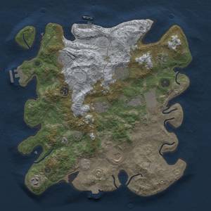 Thumbnail Rust Map: Procedural Map, Size: 3500, Seed: 455923098, 17 Monuments