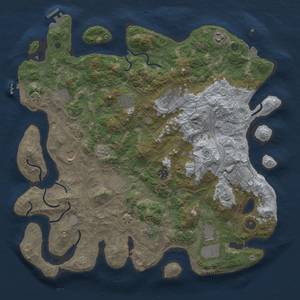 Thumbnail Rust Map: Procedural Map, Size: 4250, Seed: 50164424, 19 Monuments