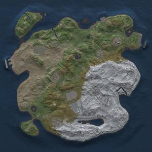 Thumbnail Rust Map: Procedural Map, Size: 3500, Seed: 2012649865, 16 Monuments