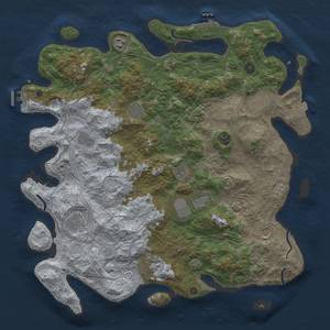 Thumbnail Rust Map: Procedural Map, Size: 4500, Seed: 230090456, 19 Monuments