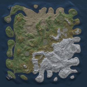 Thumbnail Rust Map: Procedural Map, Size: 4500, Seed: 886534943, 18 Monuments