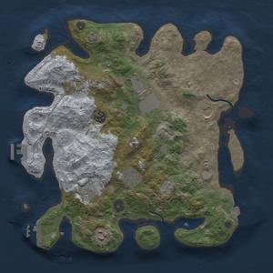 Thumbnail Rust Map: Procedural Map, Size: 3500, Seed: 1327446531, 16 Monuments