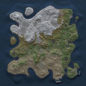 Thumbnail Rust Map: Procedural Map, Size: 3500, Seed: 1289453100, 17 Monuments