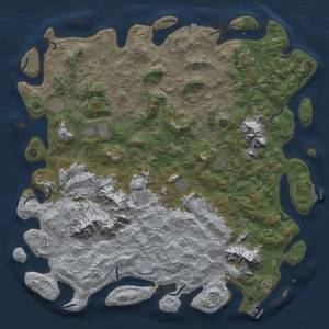 Thumbnail Rust Map: Procedural Map, Size: 6000, Seed: 15442, 19 Monuments