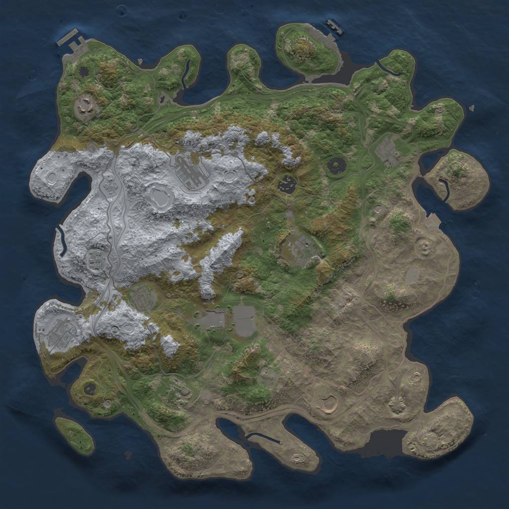 Rust Map: Procedural Map, Size: 4250, Seed: 537241169, 19 Monuments