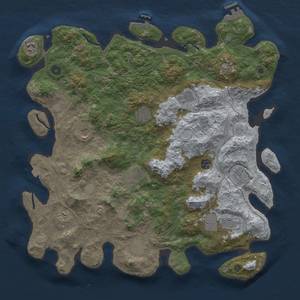 Thumbnail Rust Map: Procedural Map, Size: 4500, Seed: 197243569, 19 Monuments