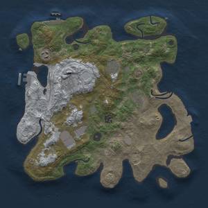 Thumbnail Rust Map: Procedural Map, Size: 3500, Seed: 124937581, 14 Monuments