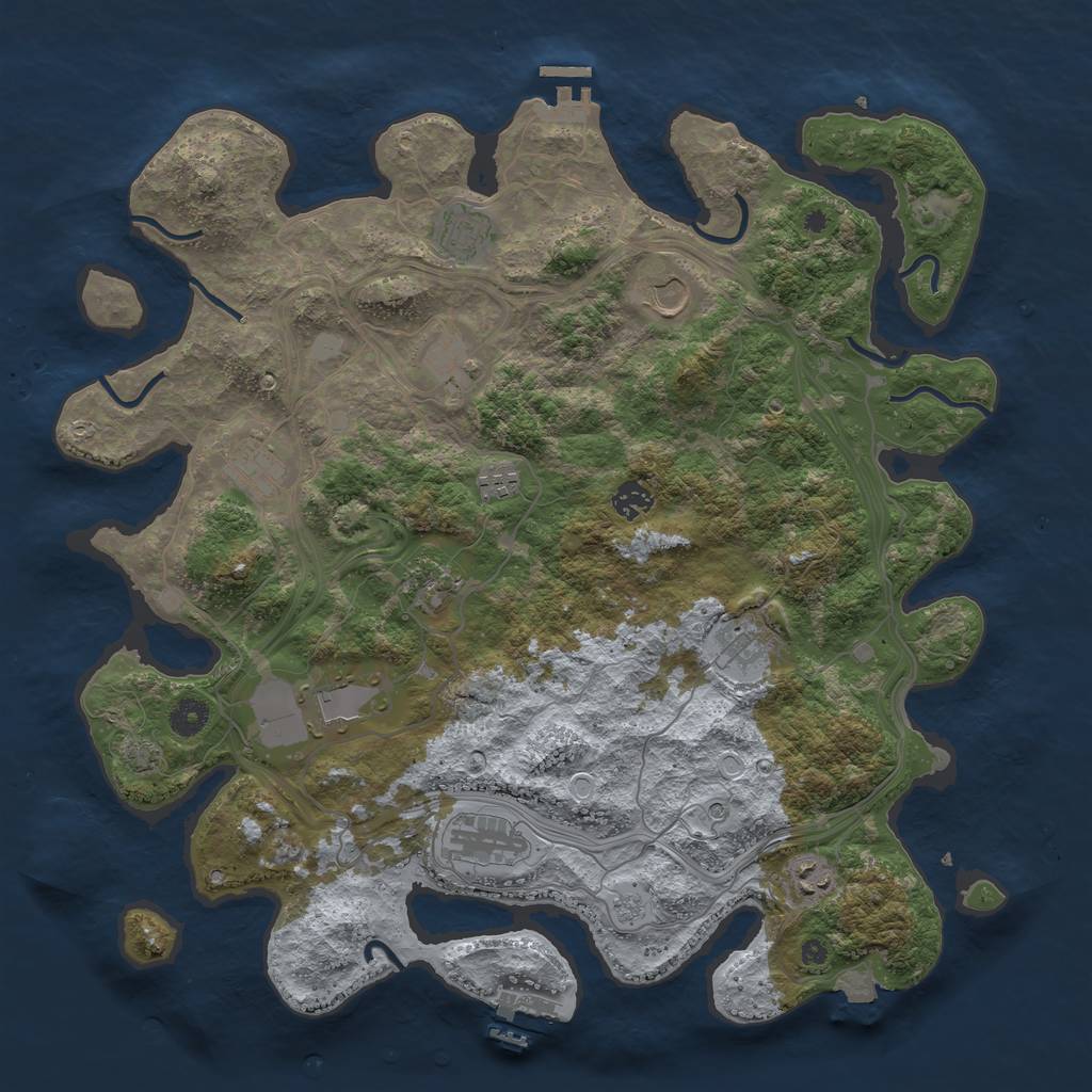 Rust Map: Procedural Map, Size: 4250, Seed: 247910242, 19 Monuments