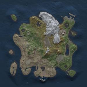 Thumbnail Rust Map: Procedural Map, Size: 2600, Seed: 8011, 11 Monuments