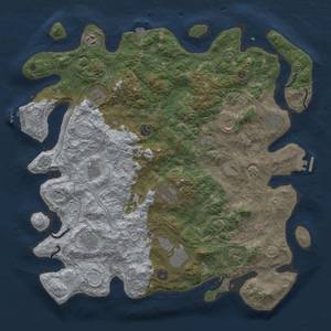 Thumbnail Rust Map: Procedural Map, Size: 4500, Seed: 529552889, 19 Monuments