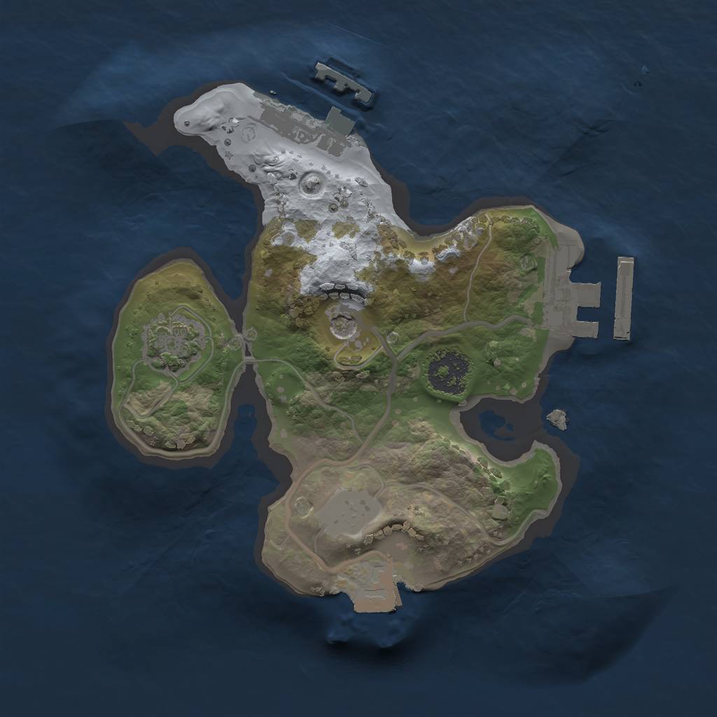 Rust Map: Procedural Map, Size: 1750, Seed: 54828971, 7 Monuments