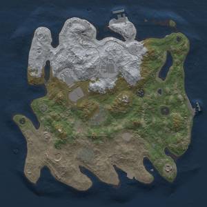 Thumbnail Rust Map: Procedural Map, Size: 3550, Seed: 1296809760, 14 Monuments