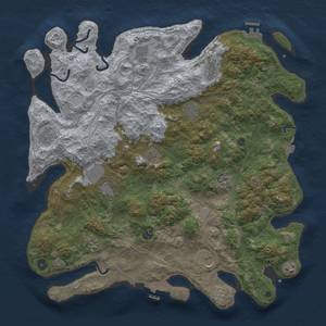 Thumbnail Rust Map: Procedural Map, Size: 4500, Seed: 349298718, 19 Monuments