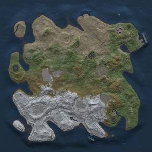 Thumbnail Rust Map: Procedural Map, Size: 3500, Seed: 1096949190, 16 Monuments