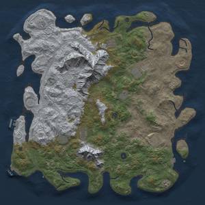 Thumbnail Rust Map: Procedural Map, Size: 5000, Seed: 2144646594, 19 Monuments