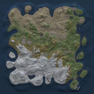 Thumbnail Rust Map: Procedural Map, Size: 4250, Seed: 8521004, 19 Monuments