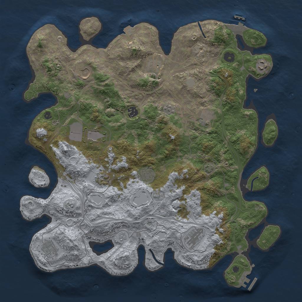 Rust Map: Procedural Map, Size: 4250, Seed: 8521004, 19 Monuments