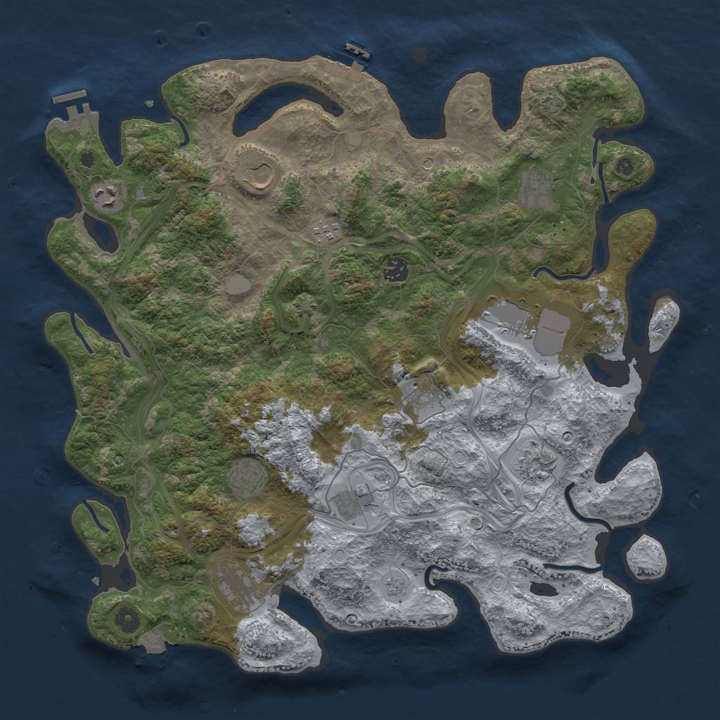 Rust Map: Procedural Map, Size: 4250, Seed: 1562360736, 19 Monuments