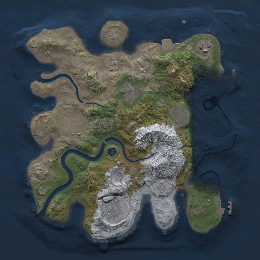 Rust Map: Procedural Map, Size: 3000, Seed: 1118, 12 Monuments
