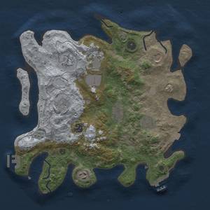 Thumbnail Rust Map: Procedural Map, Size: 3500, Seed: 956619782, 17 Monuments