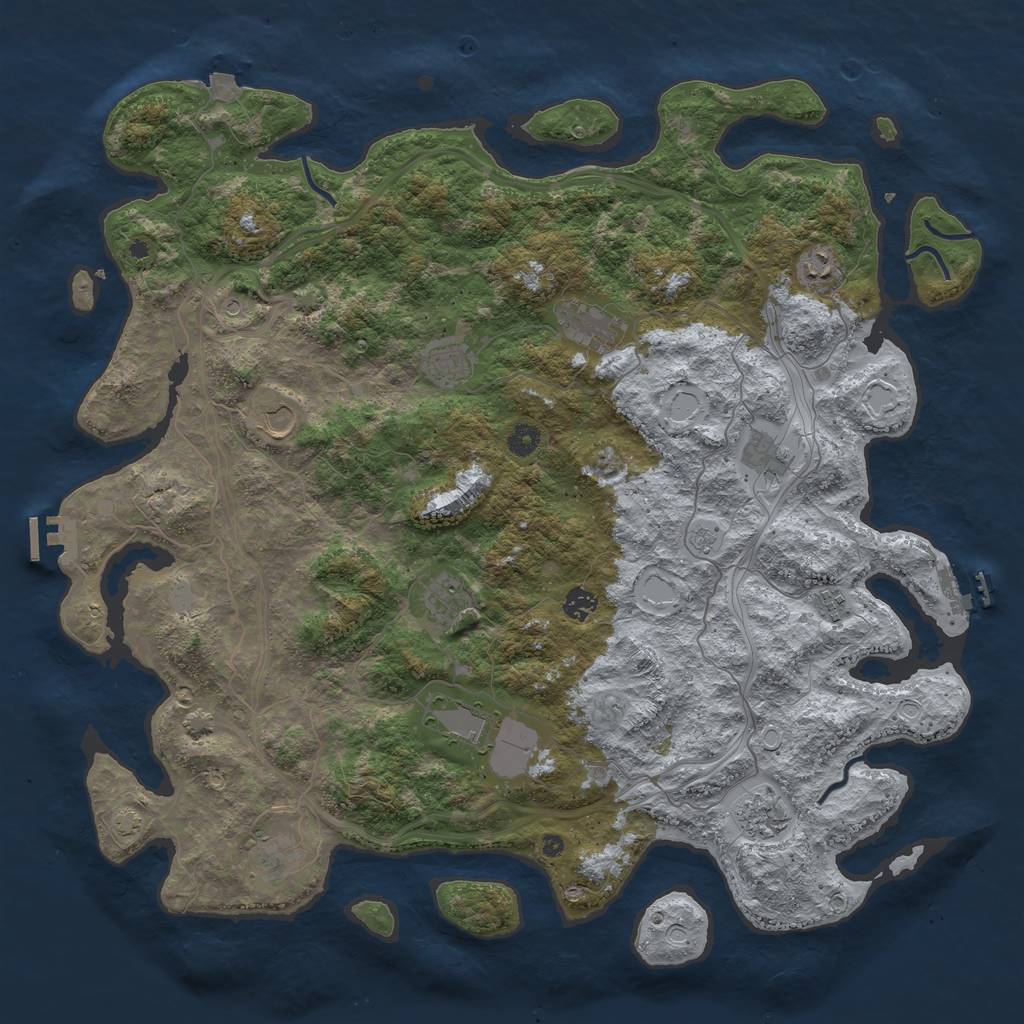 Rust Map: Procedural Map, Size: 4700, Seed: 1699399115, 19 Monuments