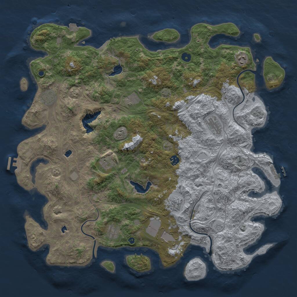 Rust Map: Procedural Map, Size: 4700, Seed: 1699399115, 16 Monuments