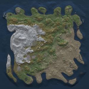 Thumbnail Rust Map: Procedural Map, Size: 4500, Seed: 587841734, 19 Monuments