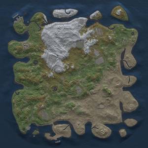 Thumbnail Rust Map: Procedural Map, Size: 4500, Seed: 309813813, 19 Monuments