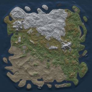 Thumbnail Rust Map: Procedural Map, Size: 6000, Seed: 162455675, 19 Monuments