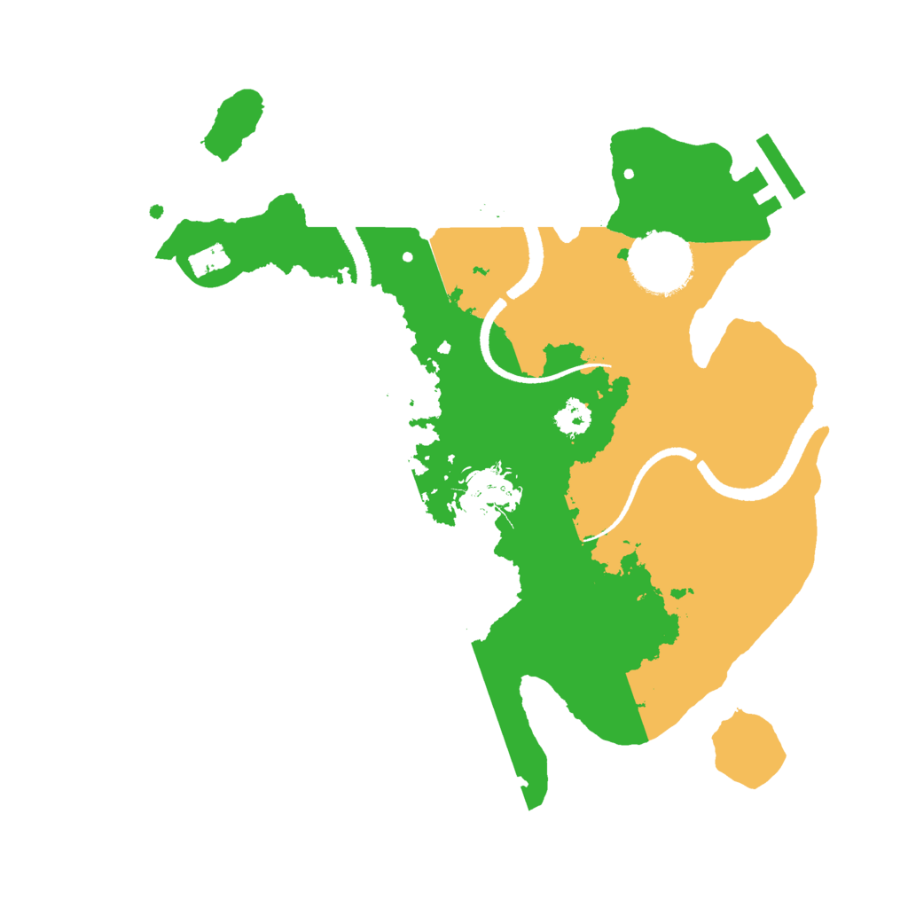 Biome Rust Map: Procedural Map, Size: 2600, Seed: 8057