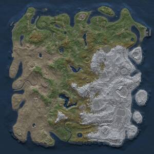 Thumbnail Rust Map: Procedural Map, Size: 4800, Seed: 716368282, 16 Monuments