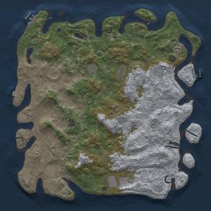 Thumbnail Rust Map: Procedural Map, Size: 4800, Seed: 716368282, 19 Monuments