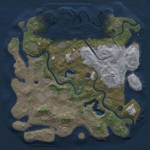 Thumbnail Rust Map: Procedural Map, Size: 4250, Seed: 1161376202, 15 Monuments