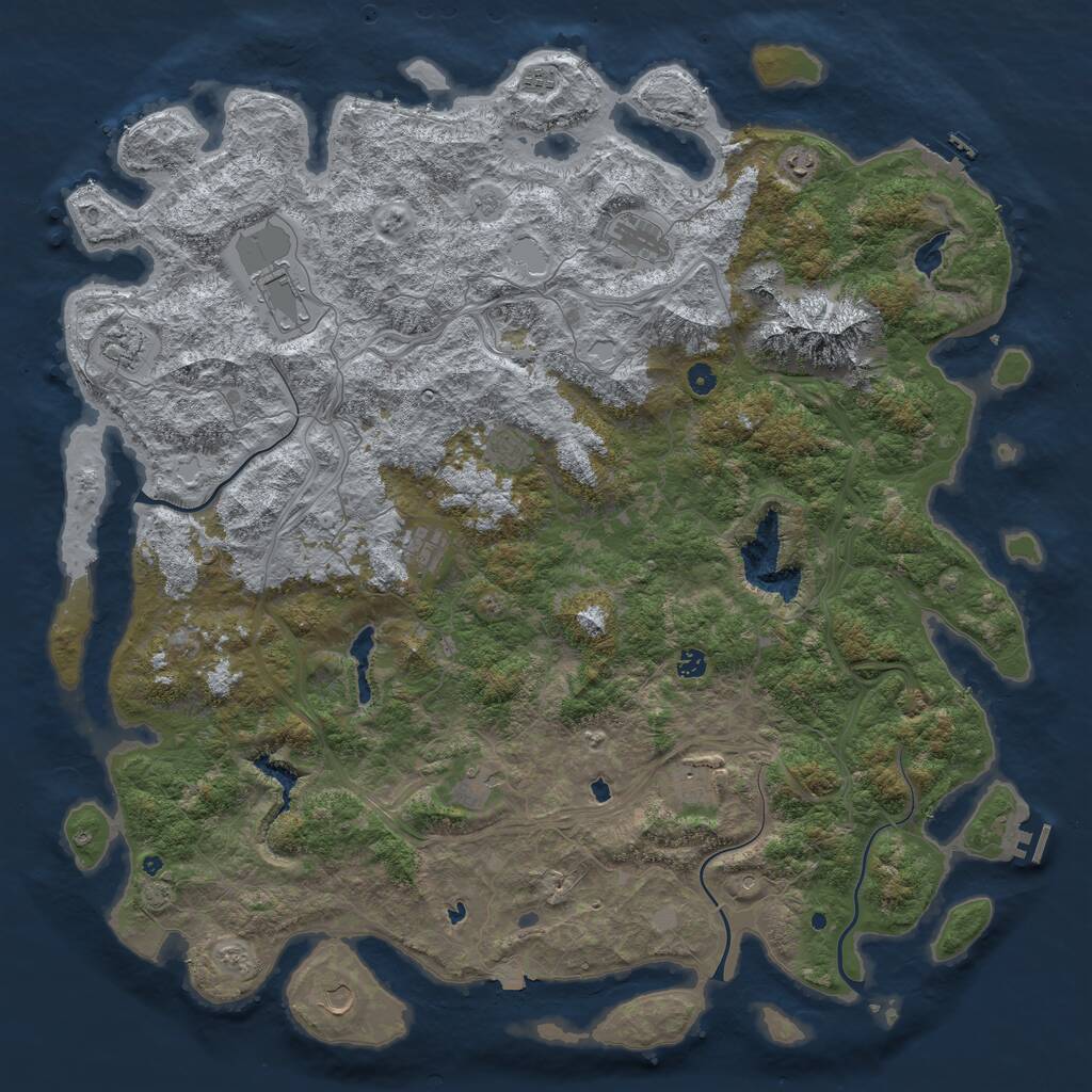 Rust Map: Procedural Map, Size: 5500, Seed: 82959, 17 Monuments