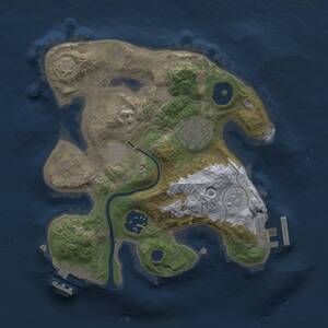 Thumbnail Rust Map: Procedural Map, Size: 2250, Seed: 1888064430, 7 Monuments