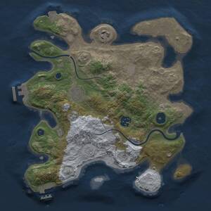 Thumbnail Rust Map: Procedural Map, Size: 3000, Seed: 153463713, 9 Monuments