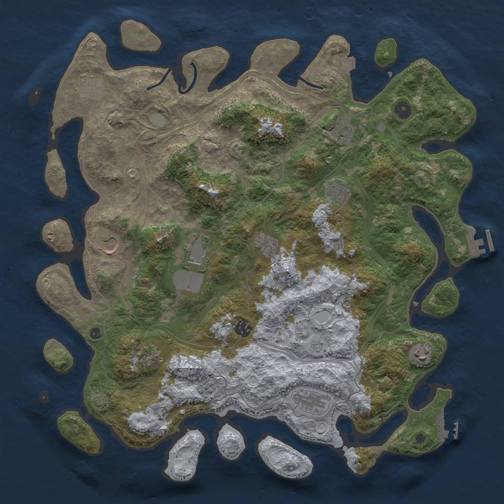 Rust Map: Procedural Map, Size: 4510, Seed: 711, 19 Monuments