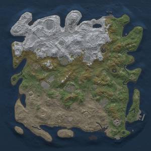 Thumbnail Rust Map: Procedural Map, Size: 4500, Seed: 878104145, 19 Monuments