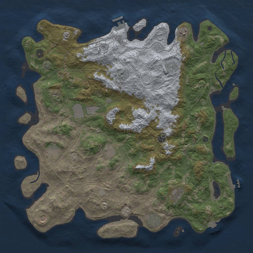 Rust Map: Procedural Map, Size: 4700, Seed: 926535115, 19 Monuments