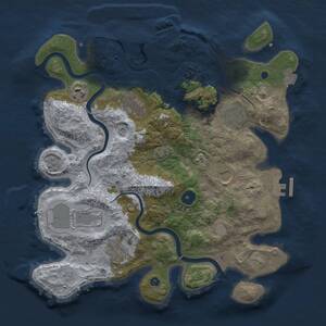 Thumbnail Rust Map: Procedural Map, Size: 3500, Seed: 1603382146, 13 Monuments