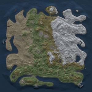 Thumbnail Rust Map: Procedural Map, Size: 4500, Seed: 7292024, 19 Monuments