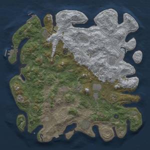 Thumbnail Rust Map: Procedural Map, Size: 4500, Seed: 338406958, 19 Monuments