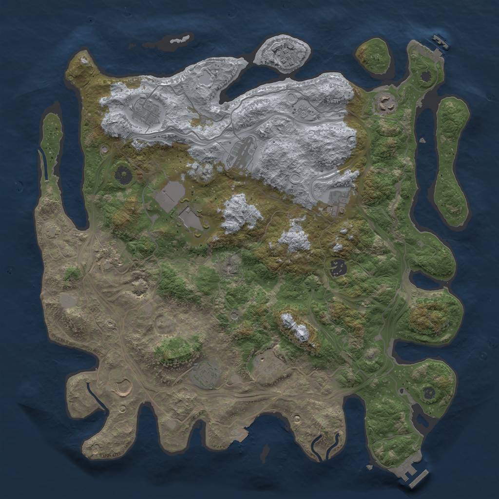 Rust Map: Procedural Map, Size: 4250, Seed: 6789678, 19 Monuments