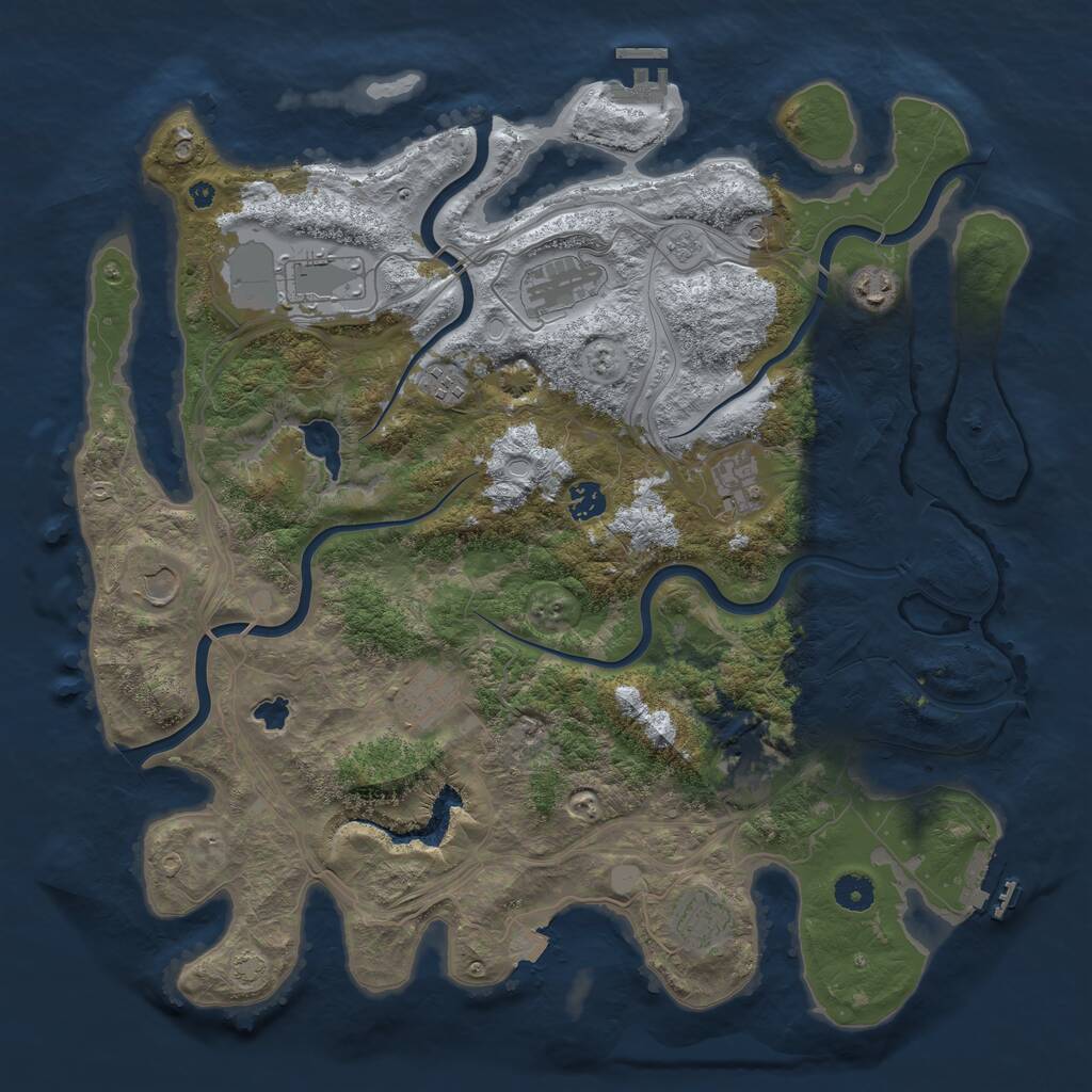Rust Map: Procedural Map, Size: 4250, Seed: 6789678, 16 Monuments