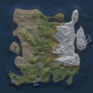 Thumbnail Rust Map: Procedural Map, Size: 3300, Seed: 827982740, 15 Monuments