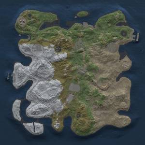 Thumbnail Rust Map: Procedural Map, Size: 3500, Seed: 2018795643, 16 Monuments