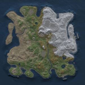 Thumbnail Rust Map: Procedural Map, Size: 3500, Seed: 1662457780, 13 Monuments