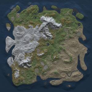 Thumbnail Rust Map: Procedural Map, Size: 5000, Seed: 1052322907, 19 Monuments