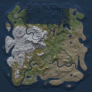 Thumbnail Rust Map: Procedural Map, Size: 5000, Seed: 1052322907, 17 Monuments